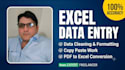 data entry in excel,clean and formate data