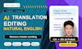 proofread and polish chinese to english ai translation