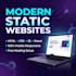 build a clean responsive static website using HTML CSS and js