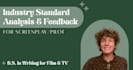 provide industry standard script coverage and analysis