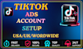 creat tiktok account, setup tiktok ads account global use