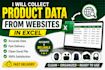scrape product data from ecommerce websites into excel