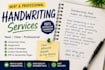 provide neat and professional handwriting services