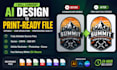 convert ai generated designs into print ready editable file within 24h