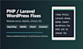 fix PHP laravel livewire mysql and wordpress website bugs