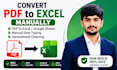 convert PDF to excel manually with high accuracy