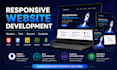 build a responsive website using HTML CSS javascript node js and mongodb