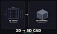 convert 2d drawings to 3d cad models