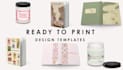design ready to print notebook covers, candle stickers