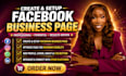 do facebook page create and setup and business page