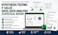 run hypothesis testing, p value, excel data analysis, and statistical reports