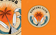 do surfing club summer badge logo