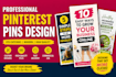 design professional pinterest pins