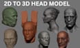 convert 2d to 3d head bust, custom model, 3d cosplay model, face scuipt, model