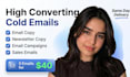 write cold email sequence that converts to sales