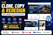 do copy clone redesign wordpress website and landing page