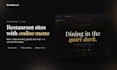 design a website with online menu and table booking