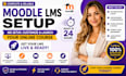 install, customize and launch moodle lms website with payment integration