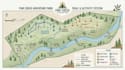 create camping map, park map, trail map, campground map, festival map, river map