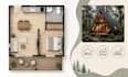 create ainbnb cabin floor plan, tiny house, small house layout design