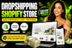 build a professional dropshipping website for shopify wix wordpress