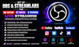 set up obs and streamlabs for youtube, twitch and facebook live streaming