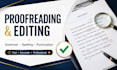 proofread and edit your english documents