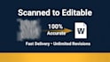 rewrite your scanned documents into editable word or PDF files