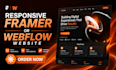 framer website, framer landing page, webflow website, framer to webflow, website