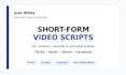 write short form scripts for creators
