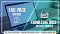 write knowledge base articles, faqs, and sops