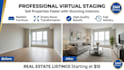 professionally virtual stage empty rooms for property sales