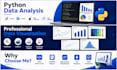 analyze data using python, pandas, numpy, matplotlib, and seaborn