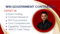 design a capability statement and do government contract research