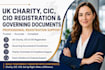 register UK charity, cic, cio and prepare governing documents