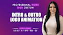 create custom logo animation intro and outro