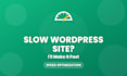 speed up and optimize your slow wordpress website