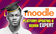 moodle lms elearning website, quizzez and ecourses moodle