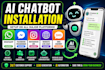 install ai chatbot for whatsapp, fb, insta, website and SMS