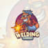 create a professional welding logo with industrial style