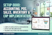 setup odoo accounting, pos, sales, inventory and erp implementation