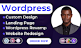 design wordpress website using elementor, divi, gutenberg, and beaver builder