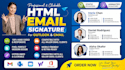 create outlook gmail signature, html clickable email signature, responsive