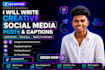 write creative social media posts and captions