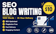 write SEO blog post and article fast delivery
