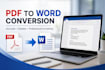 convert PDF to word and do accurate data entry