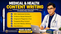 write SEO medical and health articles and blogs