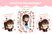 chibi doodles, postcard, stickers illustrations, custom made