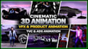 create cinematic 3d animation vfx product animation tvc ads