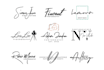 design signature, autograph, handwriting, cursive logo